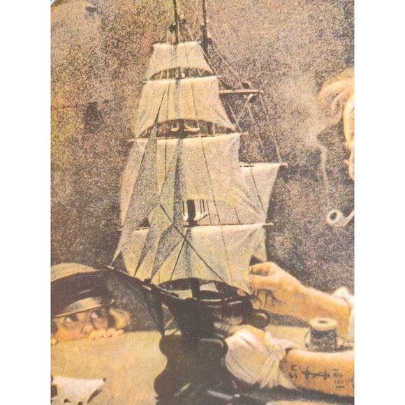 Wall Decor Plate The Ship Builder Year 1980 Fine China 8 1/2" Norman Rockwell - Picture 3 of 13